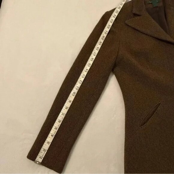 Lauren Ralph Lauren Wool Blend Herringbone Tweed Blazer Size 6 - Picture 13 of 13